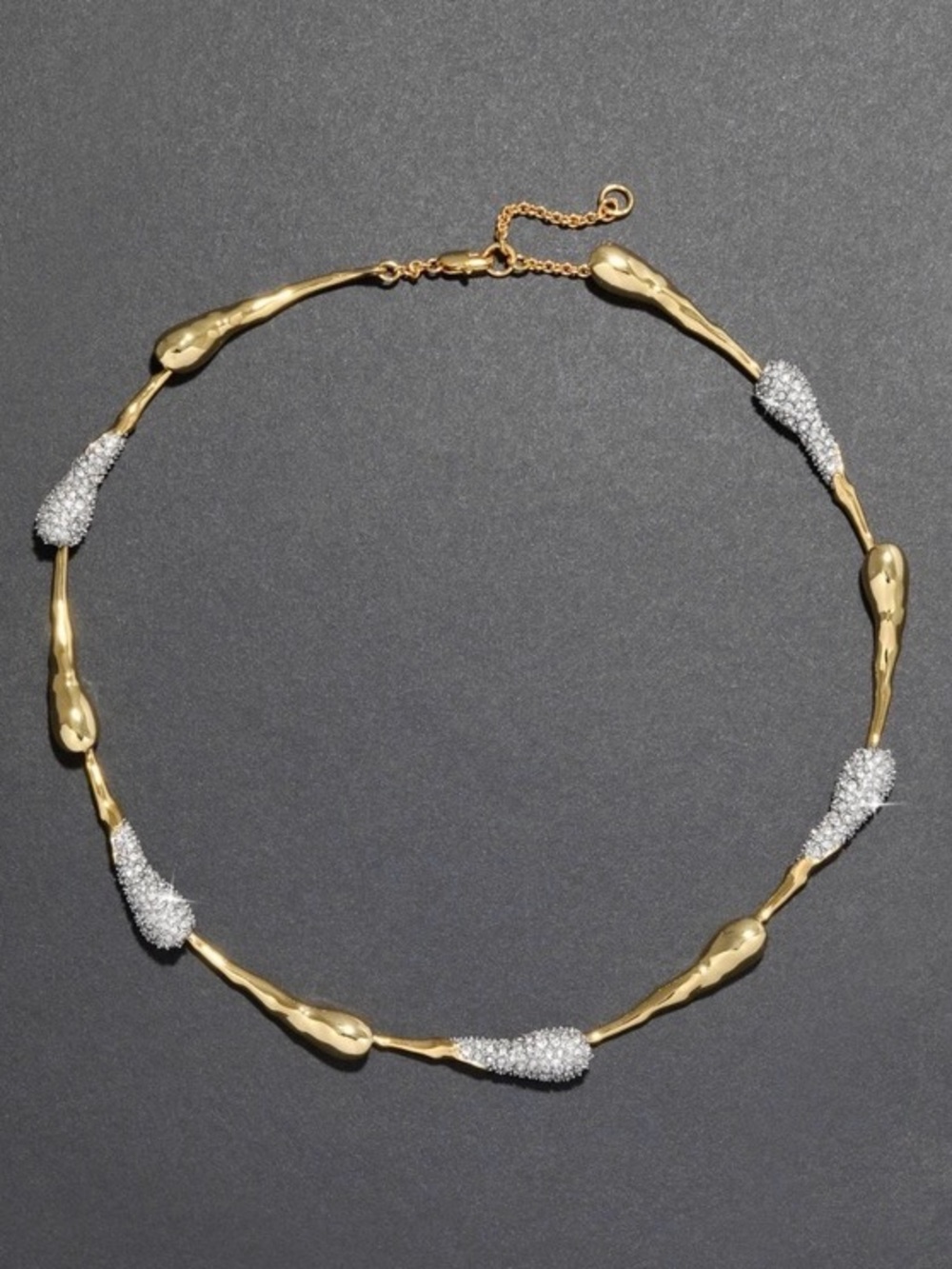 NEW Alexis Bittar Solanales Crystal Teardrop Riviera Necklace  JL31